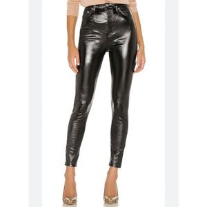 NWT FREE PEOPLE Phoenix Coated Black Ankle Skinny Jeans Size 28 We The Free NEW